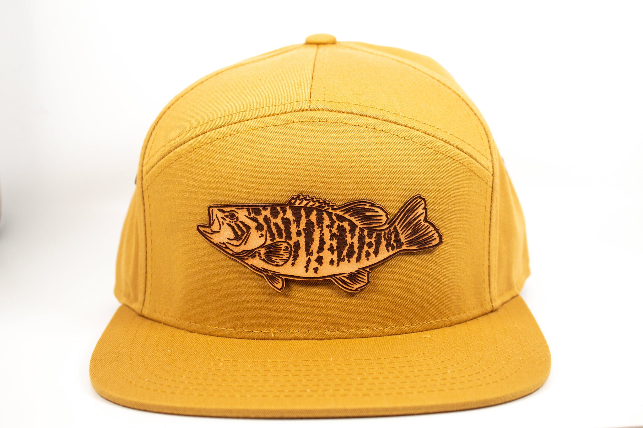Smallmouth Bass - Flat Bill Styles Seven Panel Twill / Biscuit